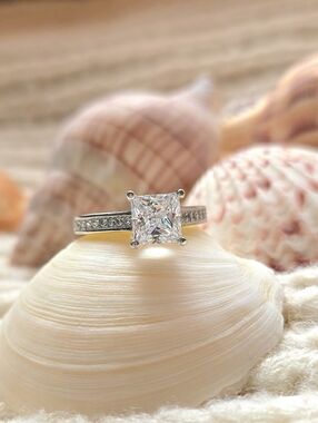 💎NEW💎 SOLID 925 SS SIMULATED DIAMOND RING